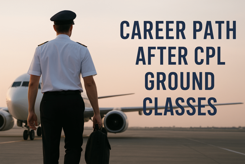 Pilot walking towards an airplane representing the career path after CPL ground classes.